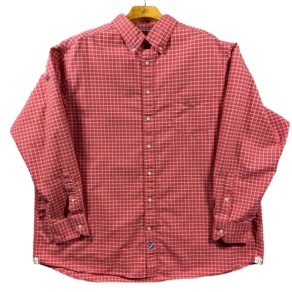 Daniel Cremieux Shirt Big Mens 3XB Faded Red Deep Salmon Button Up Long Sleeve‎ - Picture 1 of 10